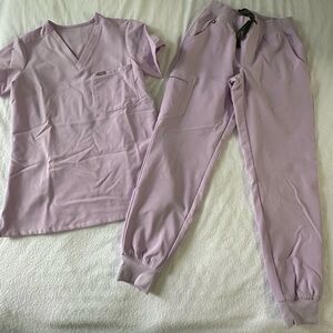 Figs dusty purple scrub set xs/p